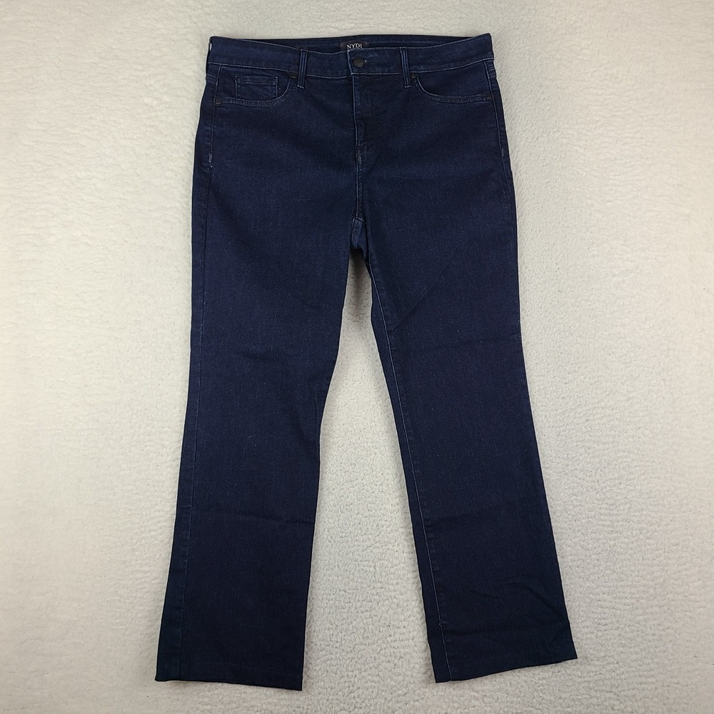 Not Your Daughter Jeans Womens 14 Blue Marilyn Straight NYDJ Denim HEMMED